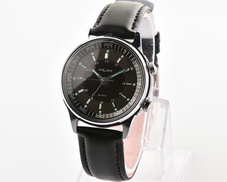 Excellent POLJOT "cricket" mechanical wristwatch with alarm function!