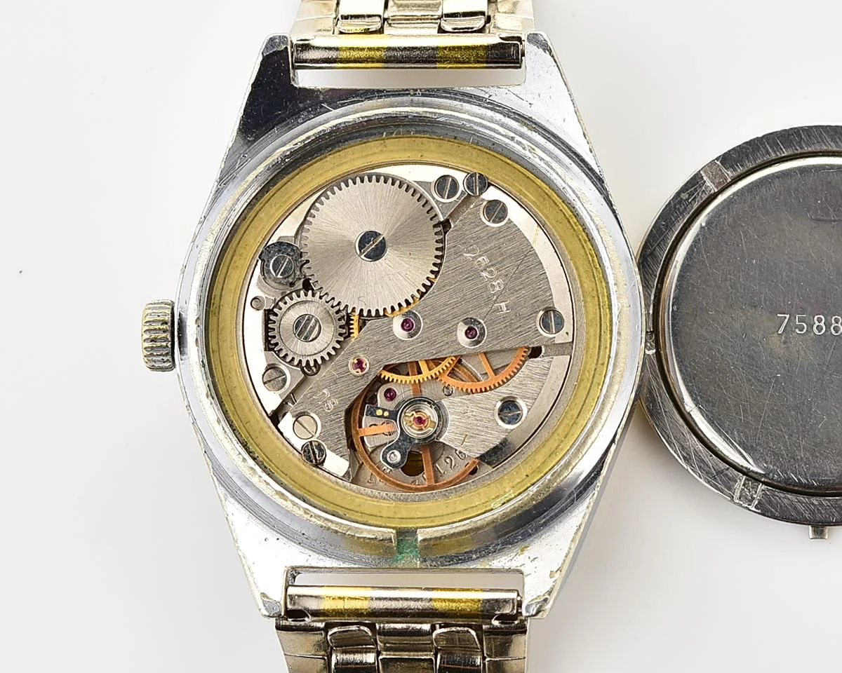 Raketa vintage mechanical wristwatch with double calendar