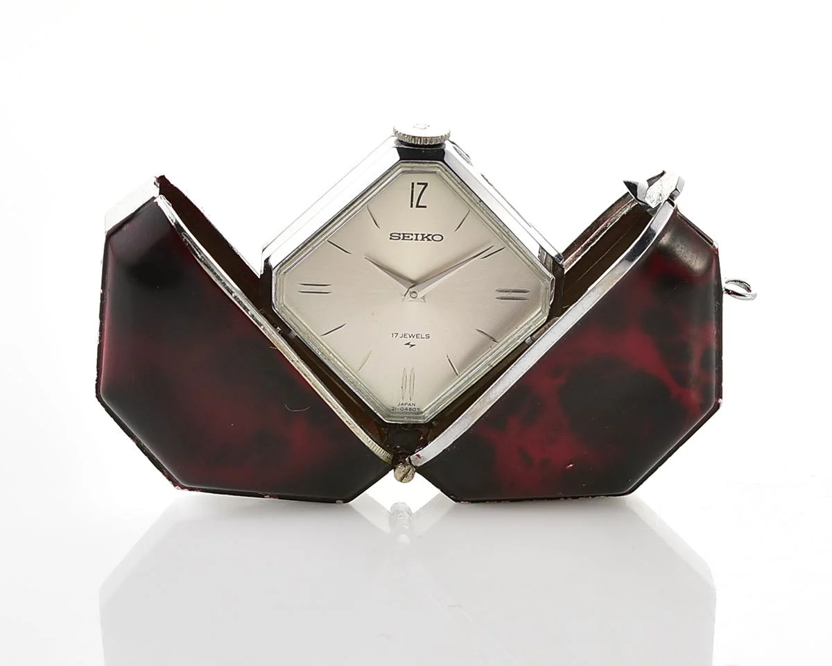 Vintage Seiko Shutter Pendant Watch – Red Tortoiseshell Manual from May 1977
