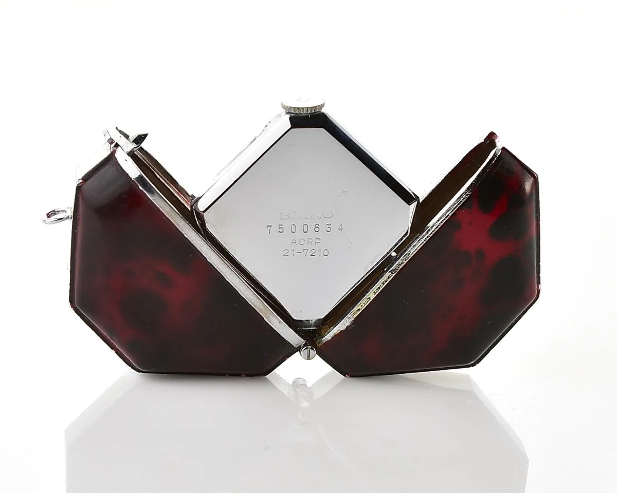 Vintage Seiko Shutter Pendant Watch – Red Tortoiseshell Manual from May 1977