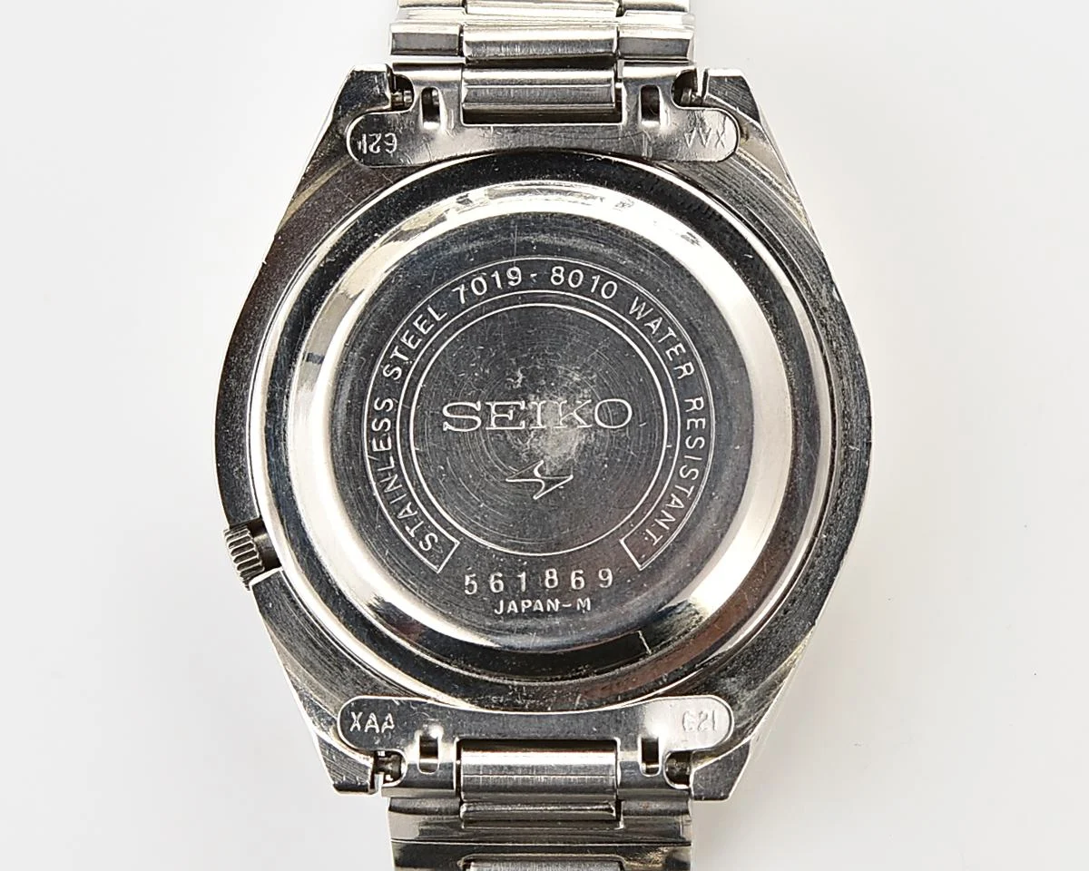 Vintage 1975 Seiko 5 Actus Automatic - Rare "No-5" Silver Sunburst Dial with Original Stamped Bracelet