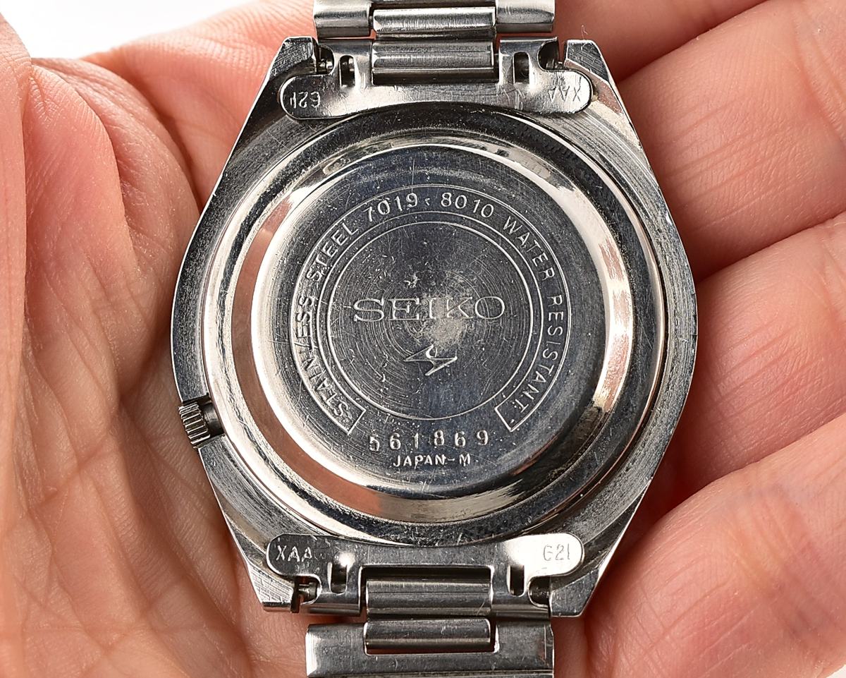 Vintage 1975 Seiko 5 Actus Automatic - Rare "No-5" Silver Sunburst Dial with Original Stamped Bracelet