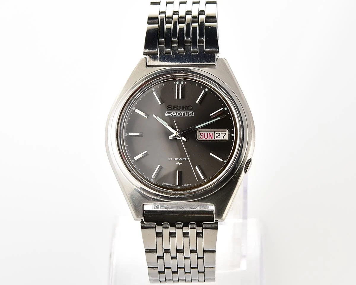 Vintage Seiko 5 Actus Automatic - Charcoal Sunburst JDM Classic, from February 1976