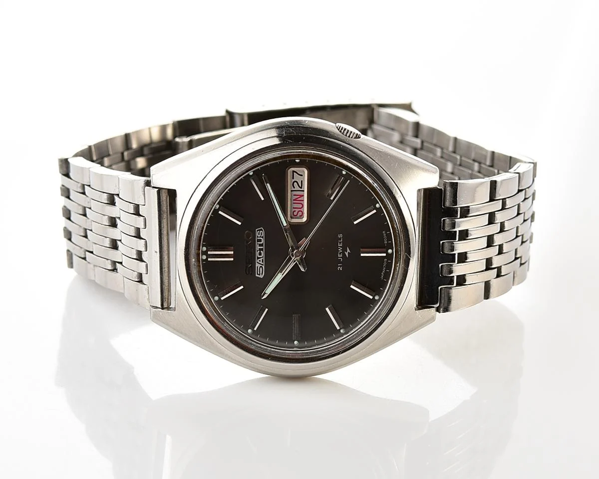 Vintage Seiko 5 Actus Automatic - Charcoal Sunburst JDM Classic, from February 1976