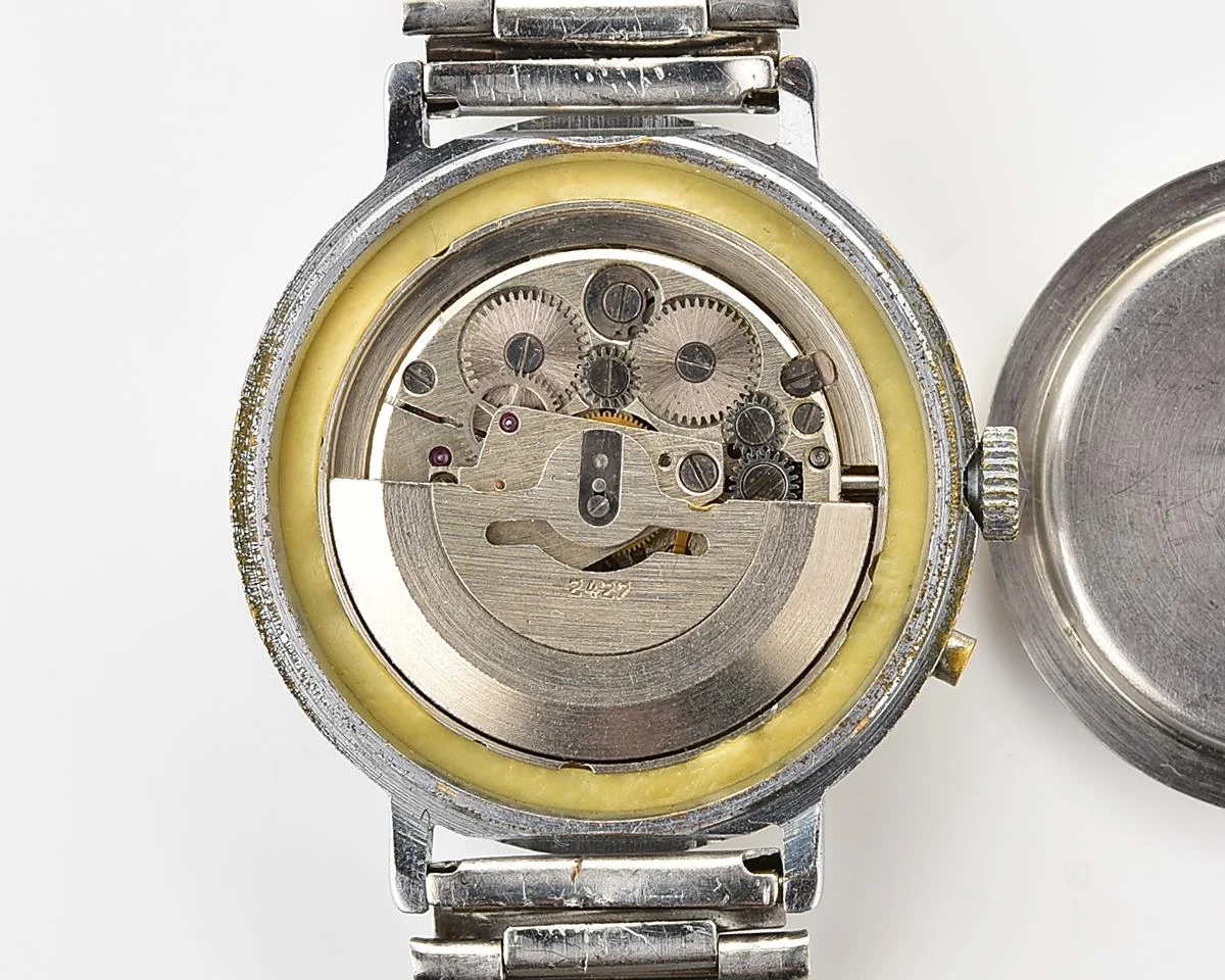 Soviet mechanical Sekonda vintage wristwatch with automatic self-winding movement