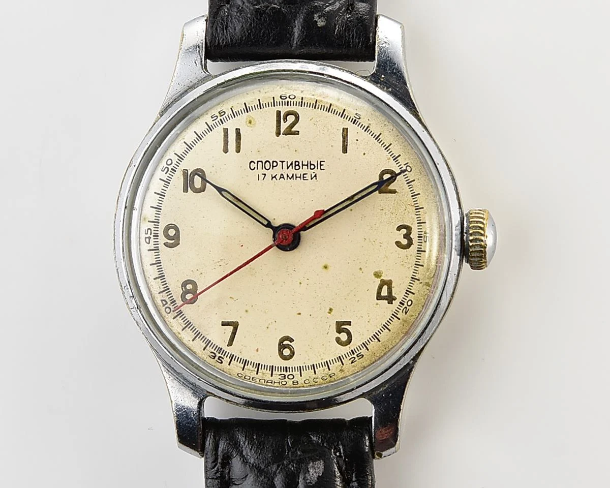 Vintage Soviet Sportivnie mechanical watch from the 1950s