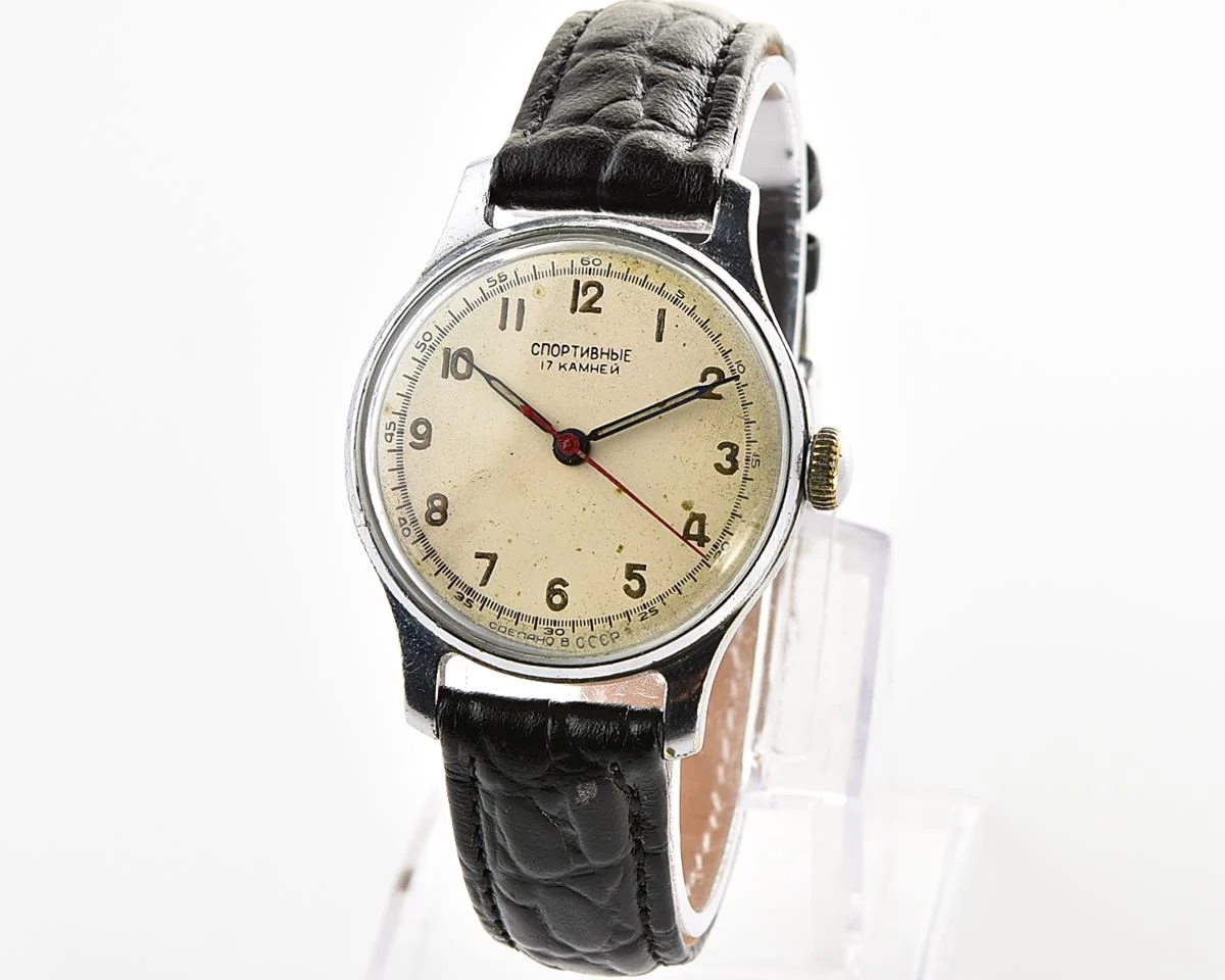 Vintage Soviet Sportivnie mechanical watch from the 1950s