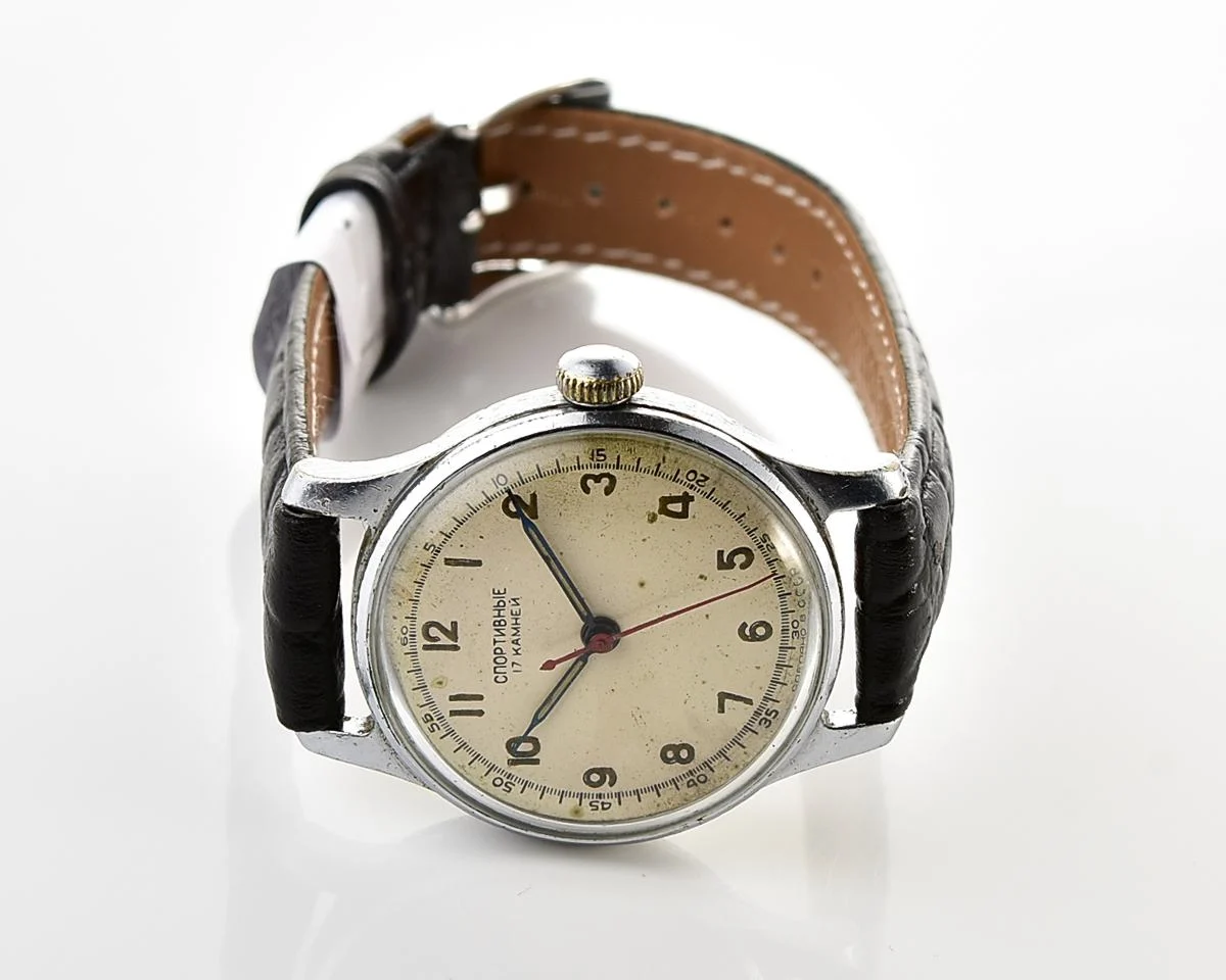 Vintage Soviet Sportivnie mechanical watch from the 1950s