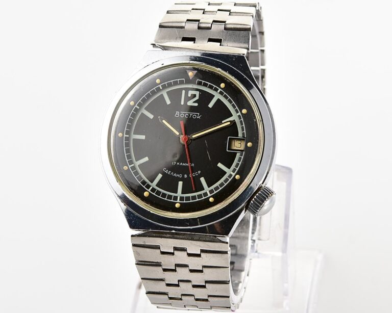 Soviet mechanical Vostok - uncommon domestic version with screw-down crown on 4 o'clock