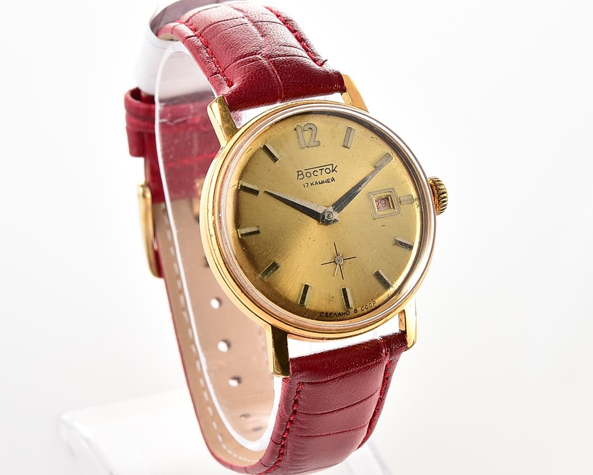 Vintage soviet Wostok (Vostok) mechanical gold-plated wristwatch - from the Defense Minister of USSR!