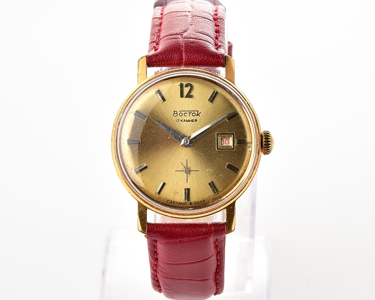 Vintage soviet Wostok (Vostok) mechanical gold-plated wristwatch - from the Defense Minister of USSR!
