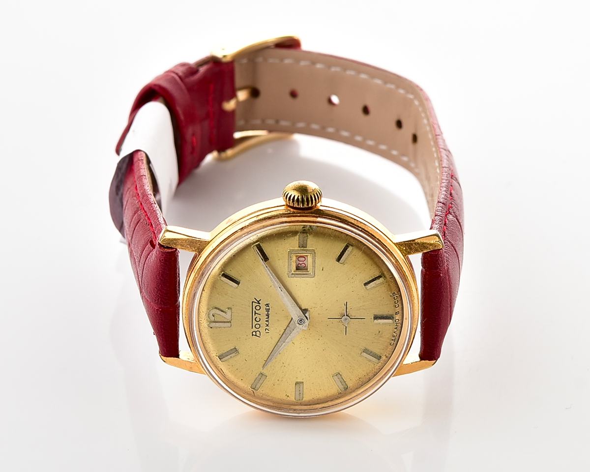 Vintage soviet Wostok (Vostok) mechanical gold-plated wristwatch - from the Defense Minister of USSR!
