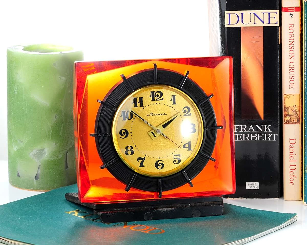 Molnija vintage mechanical table clock - featured in HBO's Chernobyl mini series
