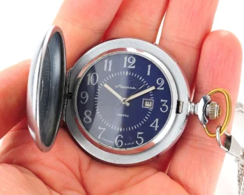 Soviet Molnija quartz pocket watch