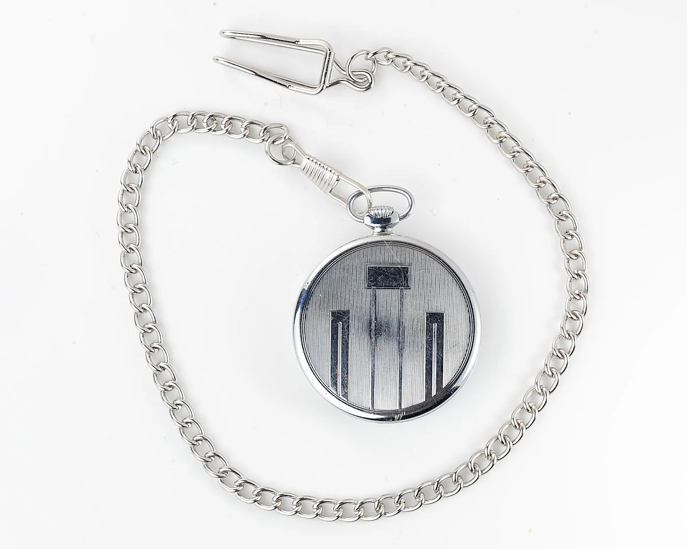 Excellent Soviet Molnija open face vintage pocket watch, from the 3rd quarter of 1954!