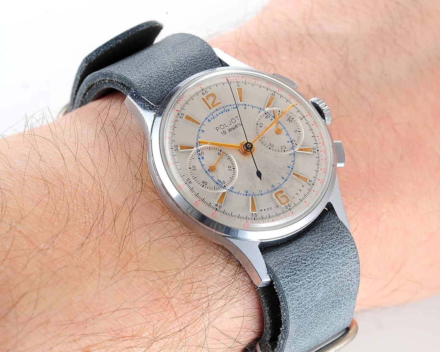 watch Poljot 3017 Chronograph biege 16355-SCS_0625