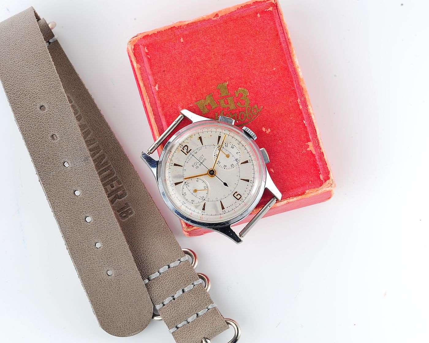 RARE: POLJOT 3017 "Strela" chronograph chronometer mechanical watch