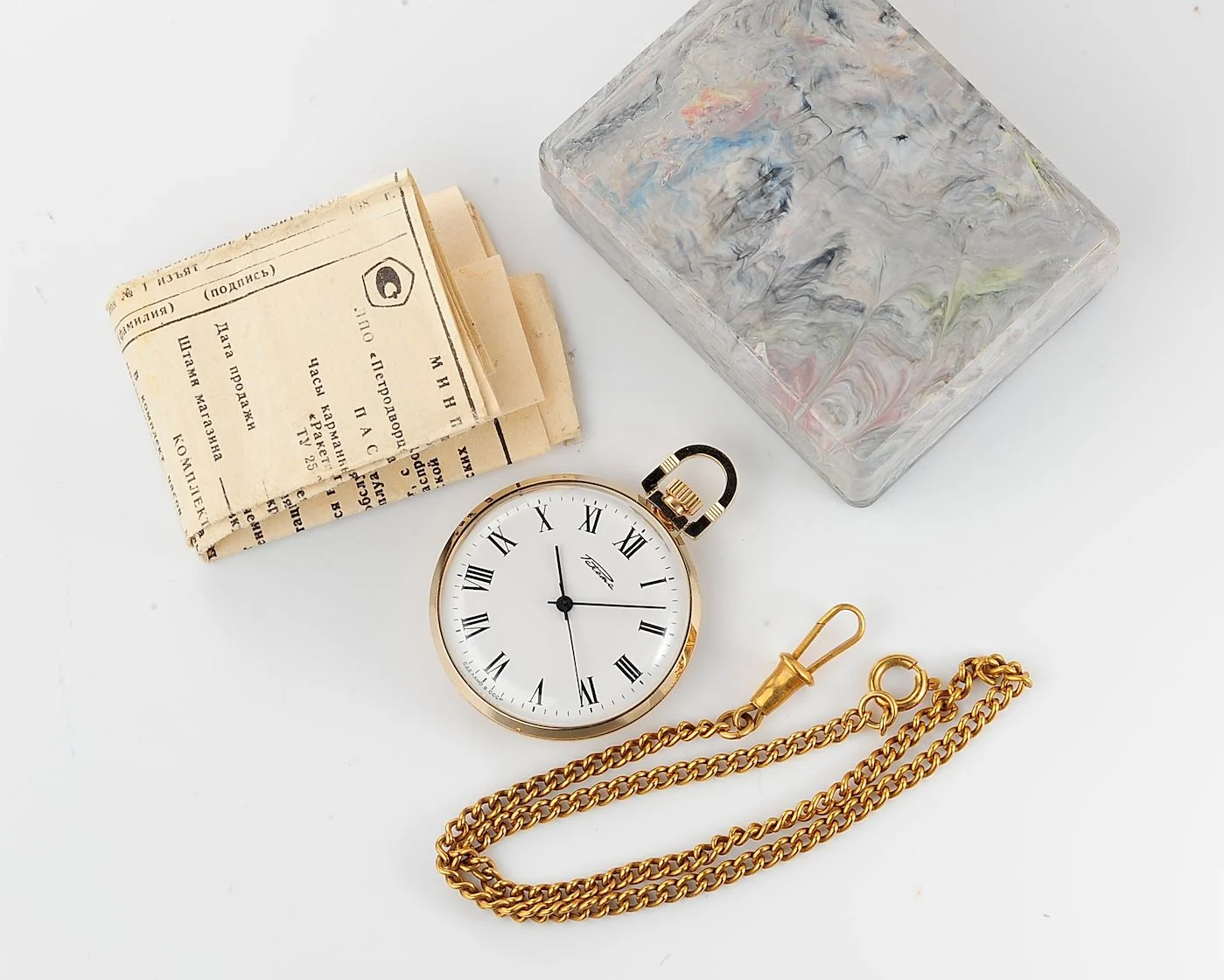 TIME CAPSULE: Vintage Soviet Raketa open face Soviet pocket watch, New Old Stock (NOS)!