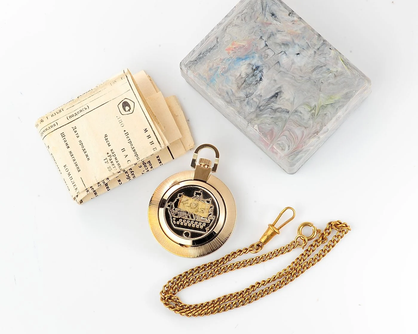 TIME CAPSULE: Vintage Soviet Raketa open face Soviet pocket watch, New Old Stock (NOS)!