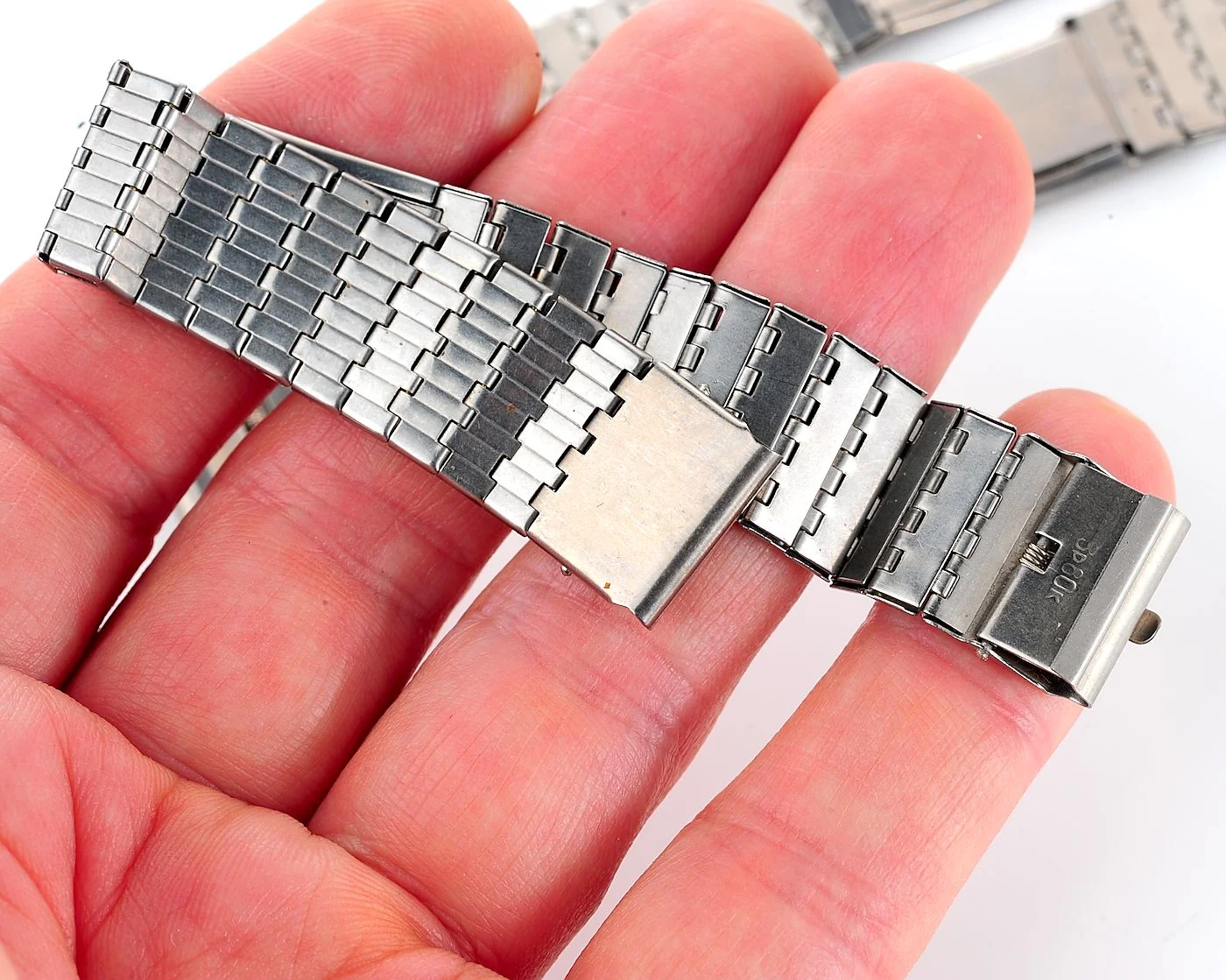 Slim elegant vintage stainless steel Soviet bracelet, 16mm