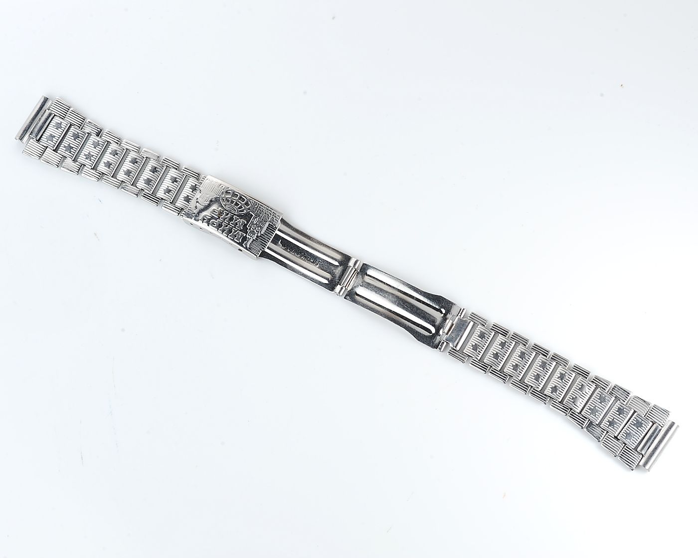 Vintage soviet ornate stainless steel 18mm watch bracelet - USSR & USA PEACE TO THE WORLD!