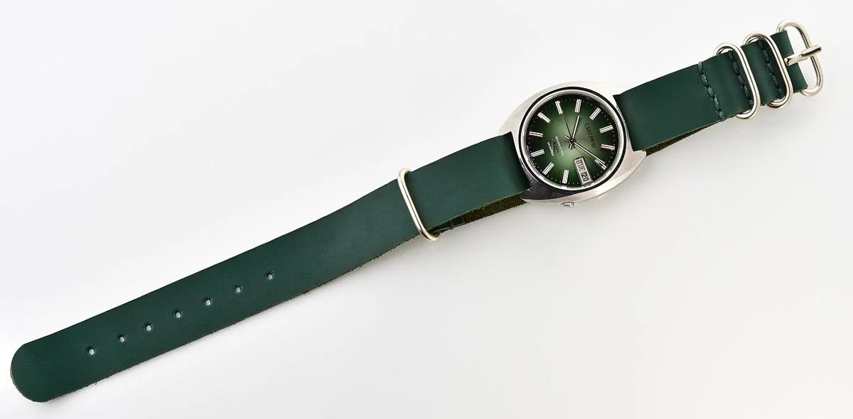 Vintage Citizen Seven Star V2 Automatic with Emerald Green Gradient Dial from September 1973
