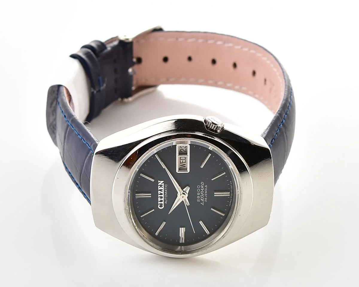 Vintage Citizen Leopard 28800 'Hi-Beat' Automatic with Deep Marine Blue Dial, from August 1972