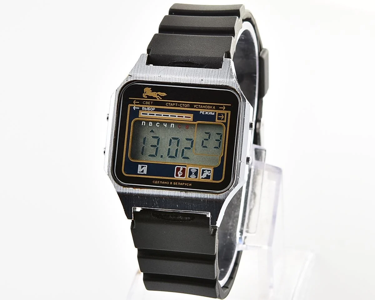 Digital vintage wristwatch Electronika Pegasus (Electronika-5) with two melodies + intermittent signal