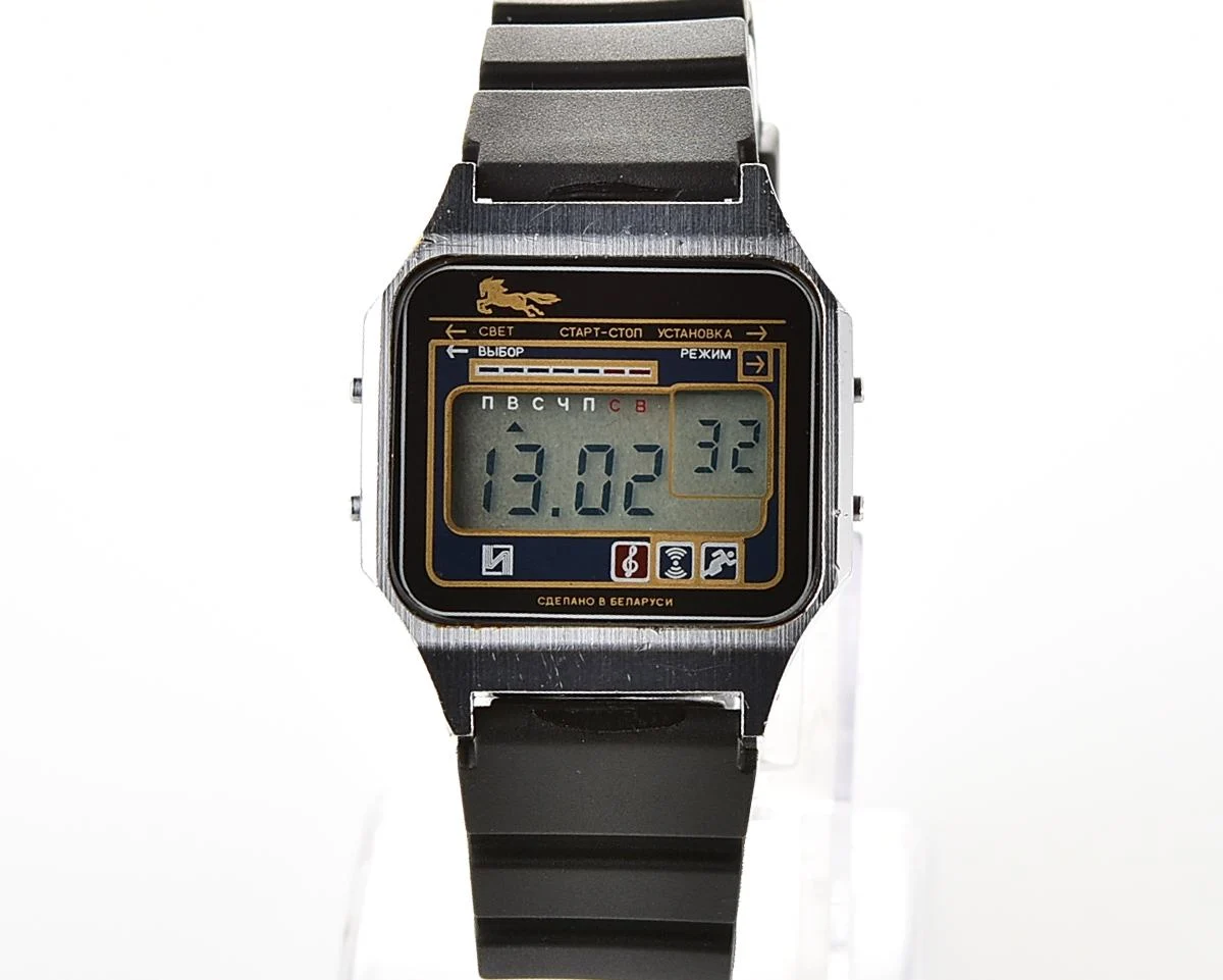 Digital vintage wristwatch Electronika Pegasus (Electronika-5) with two melodies + intermittent signal