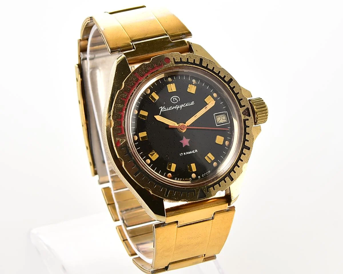 Soviet Vostok Komandirskie mechanical wristwatch