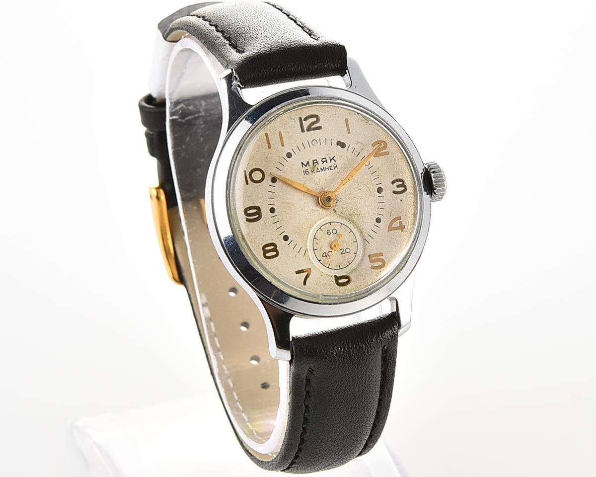 Excellent vintage soviet MAYAK mechanical watch, PChZ from 1950s