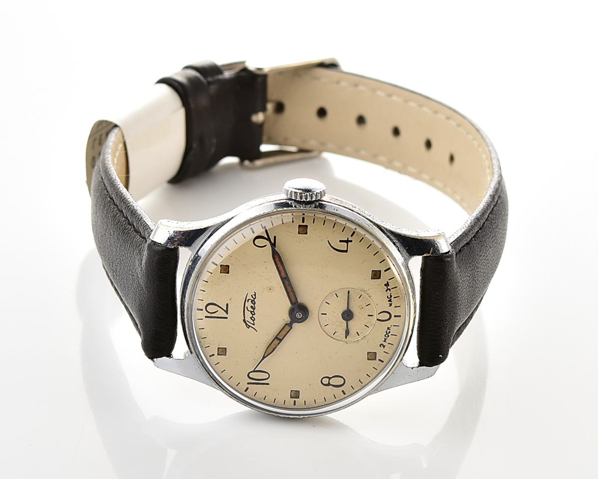 Excellent soviet vintage mechanical POBEDA watch, 2MChZ from 3rd quarter 1955!