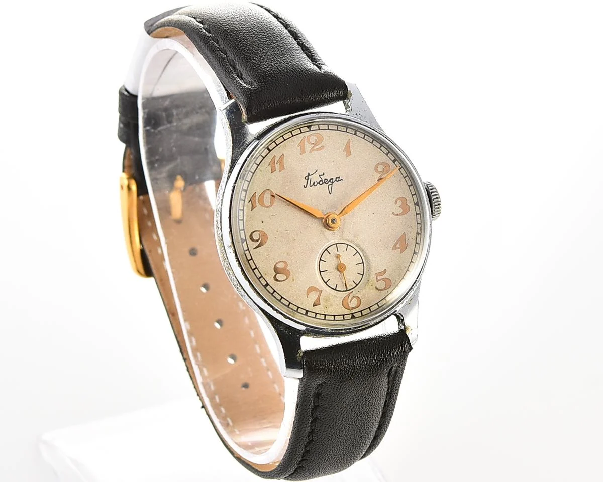 Excellent Soviet mechanical Pobeda wristwatch, PChZ, the 1st quarter of 1957!