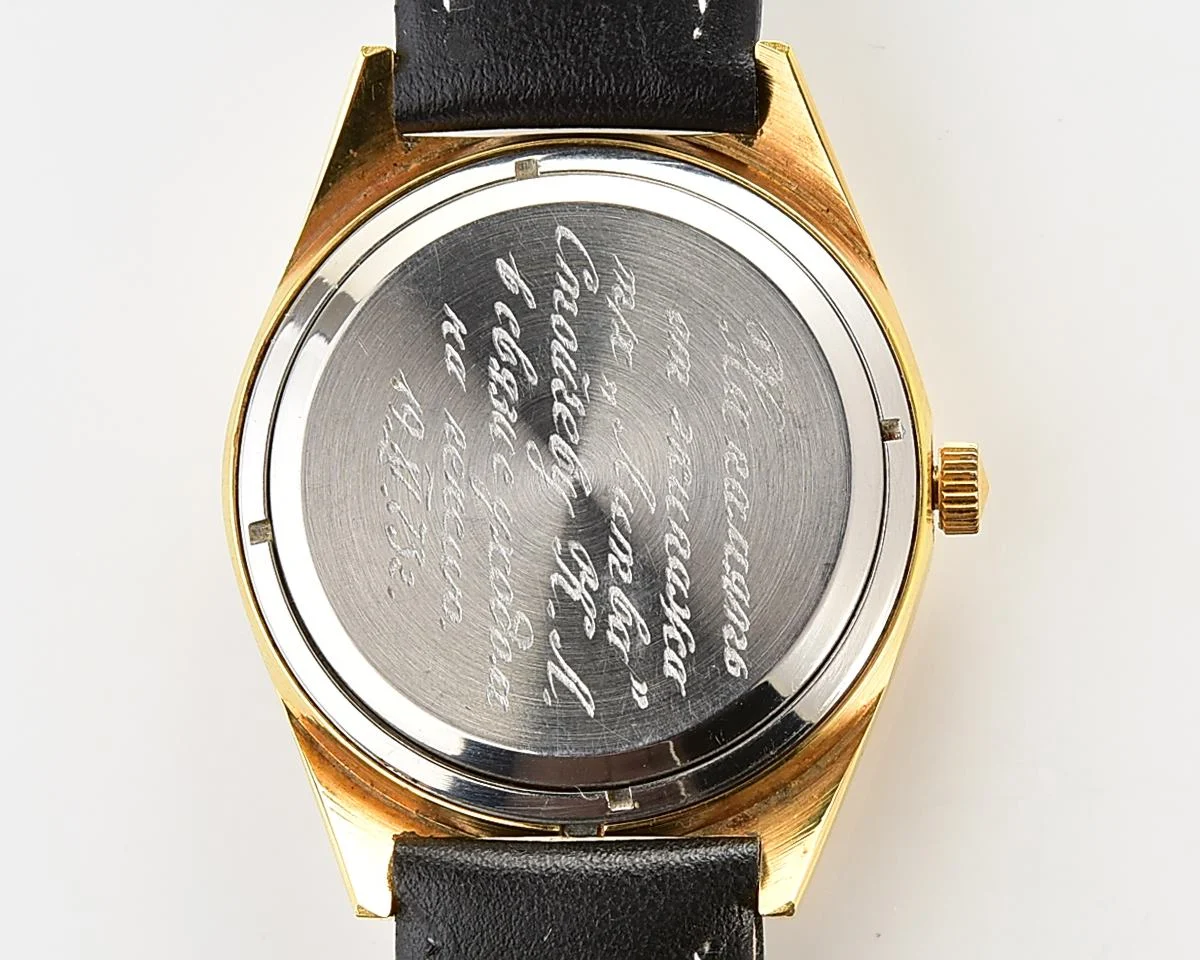 Excellent Soviet Poljot Soviet gold plated mechanical watch with automatic self-winding 30 jewels movement