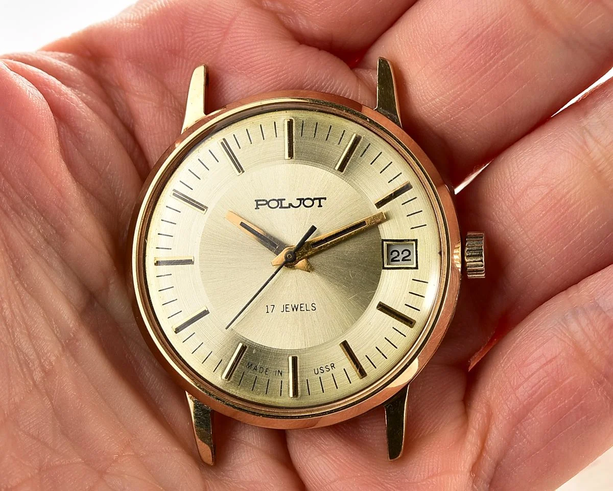 TIME CAPSULE: Soviet Poljot gold plated mechanical wristwatch – New Old Stock (NOS)!