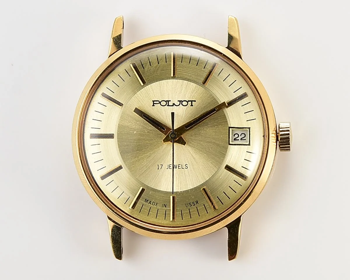 TIME CAPSULE: Soviet Poljot gold plated mechanical wristwatch – New Old Stock (NOS)!