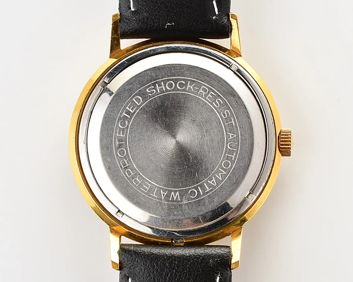 Beautiful vintage gold-plated wristwatch Poljot De Luxe with self winding mechanical movement!