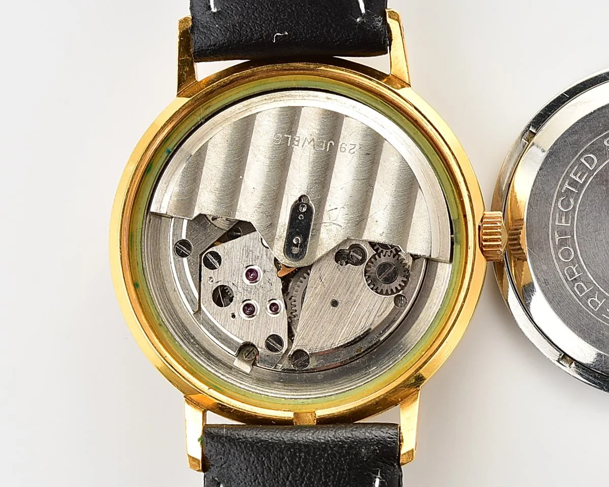 Beautiful vintage gold-plated wristwatch Poljot De Luxe with self winding mechanical movement!