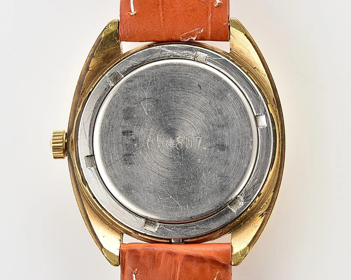 Vintage Soviet Poljot mechanical gold-plated wristwatch - Olympic edition