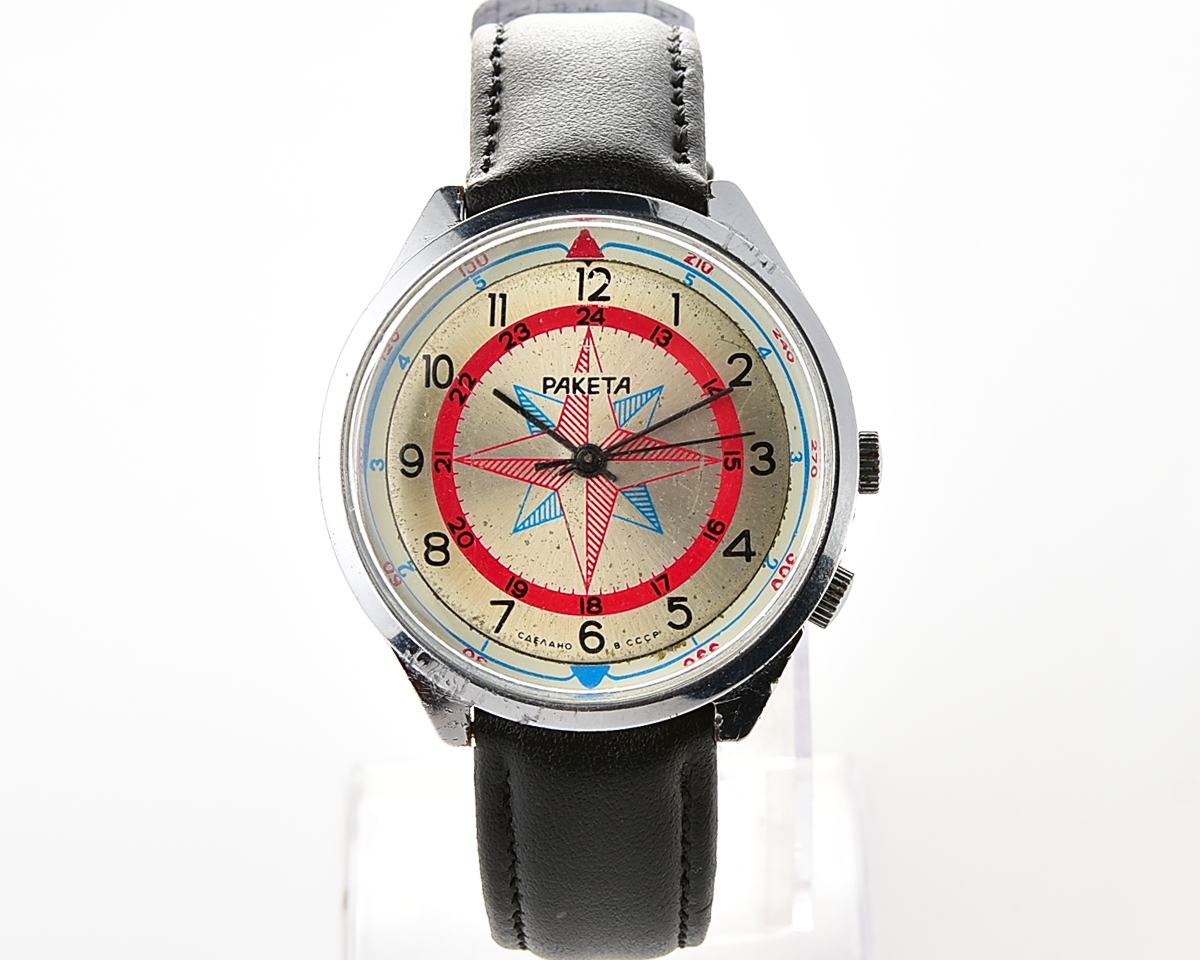 Soviet mechanical RAKETA Compass Rose mechanical wristwatch