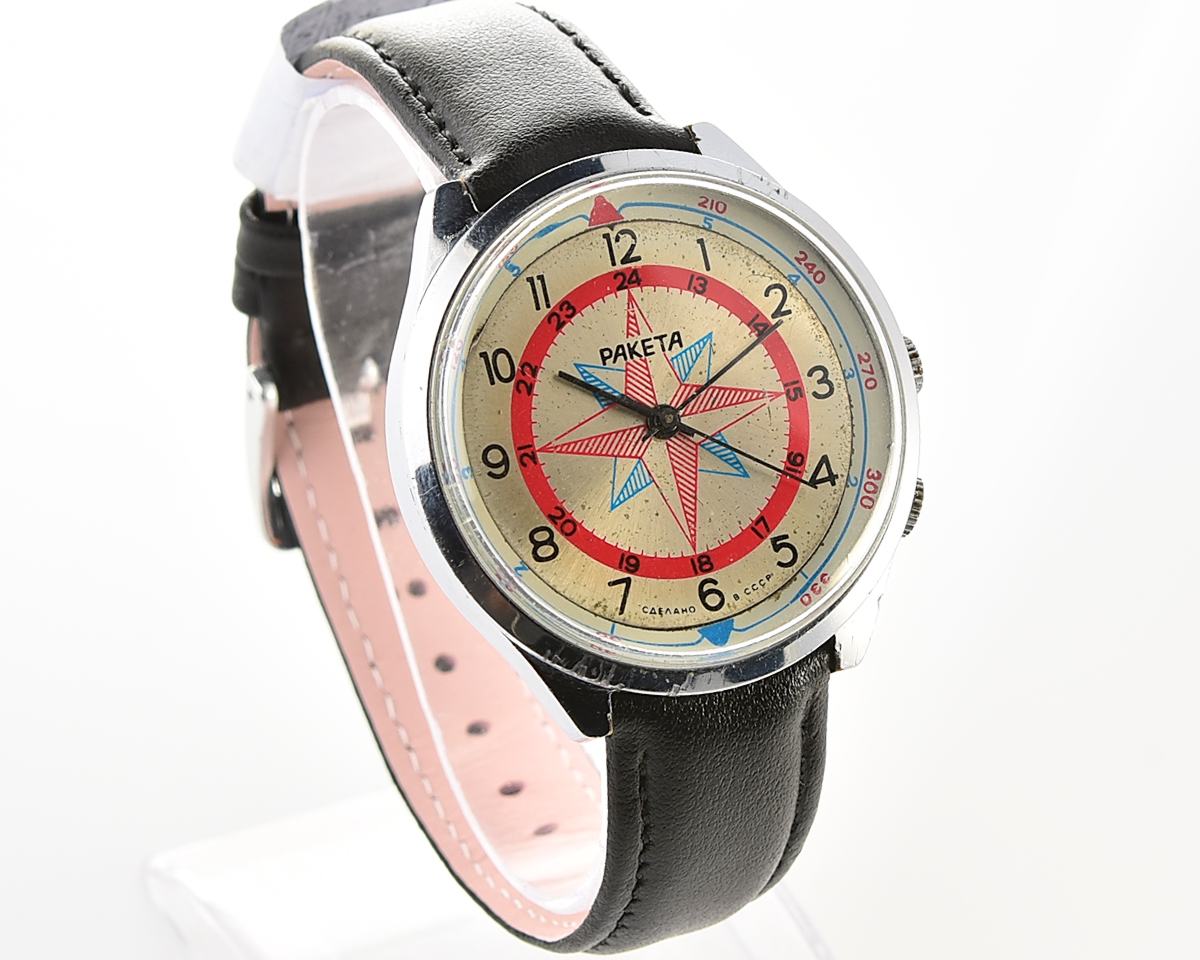 Soviet mechanical RAKETA Compass Rose mechanical wristwatch
