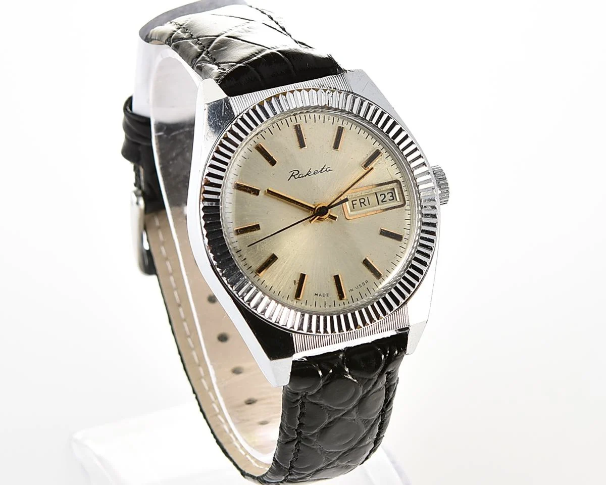 Soviet Raketa "Rolex" vintage mechanical wristwatch