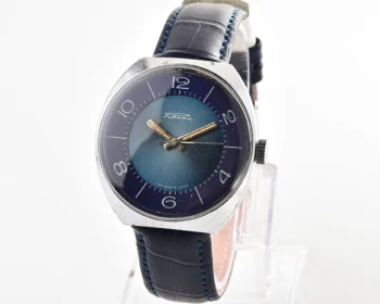 Vintage Raketa Soviet mechanical wristwatch with bi-color dial