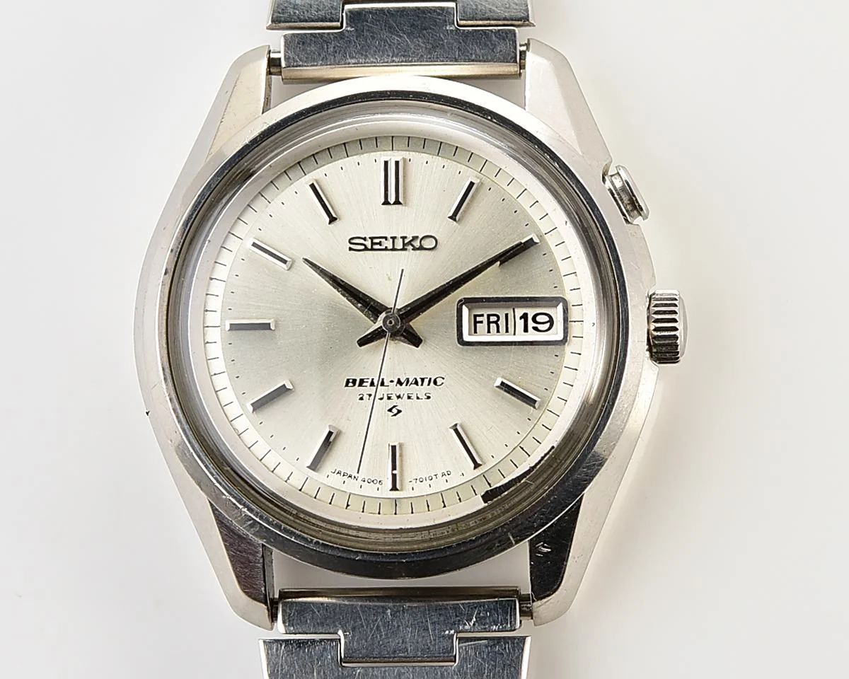 Seiko Bell-Matic 27 jewels mechanical wristwatch with alarm, early production from April 1967!