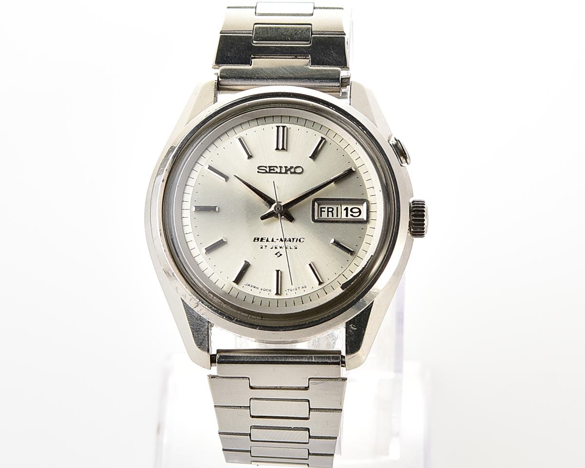 Seiko Bell-Matic 27 jewels mechanical wristwatch with alarm, early production from April 1967!