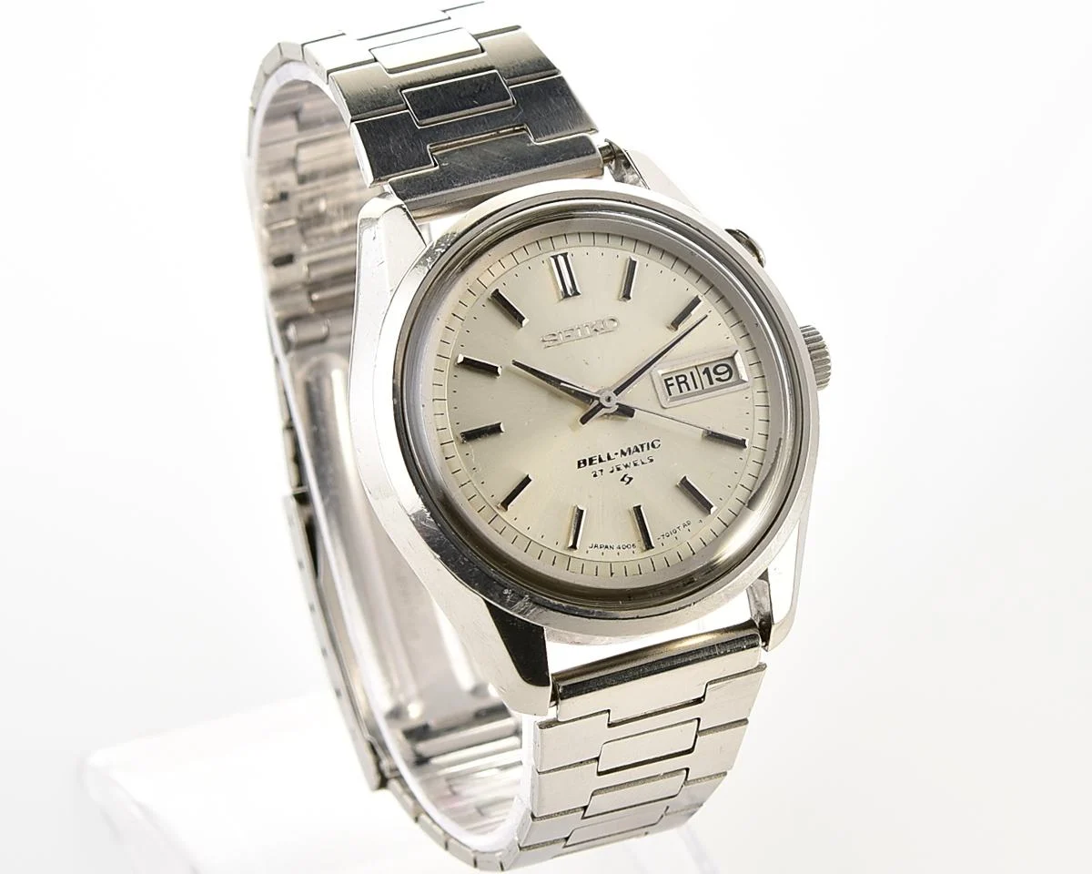 Seiko Bell-Matic 27 jewels mechanical wristwatch with alarm, early production from April 1967!
