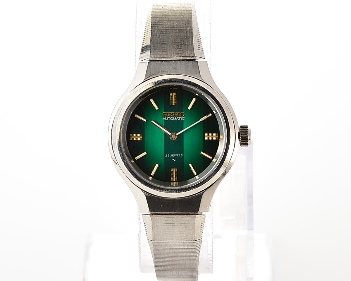 Vintage Seiko 23 Jewels Automatic with Rare Emerald Green Gradient Dial from October 1973