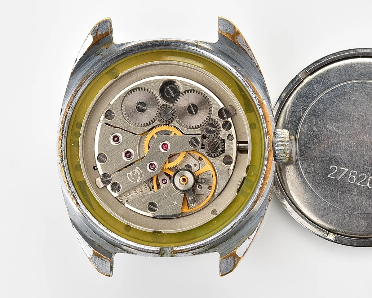 Large Soviet mechanical Slava vintage wristwatch