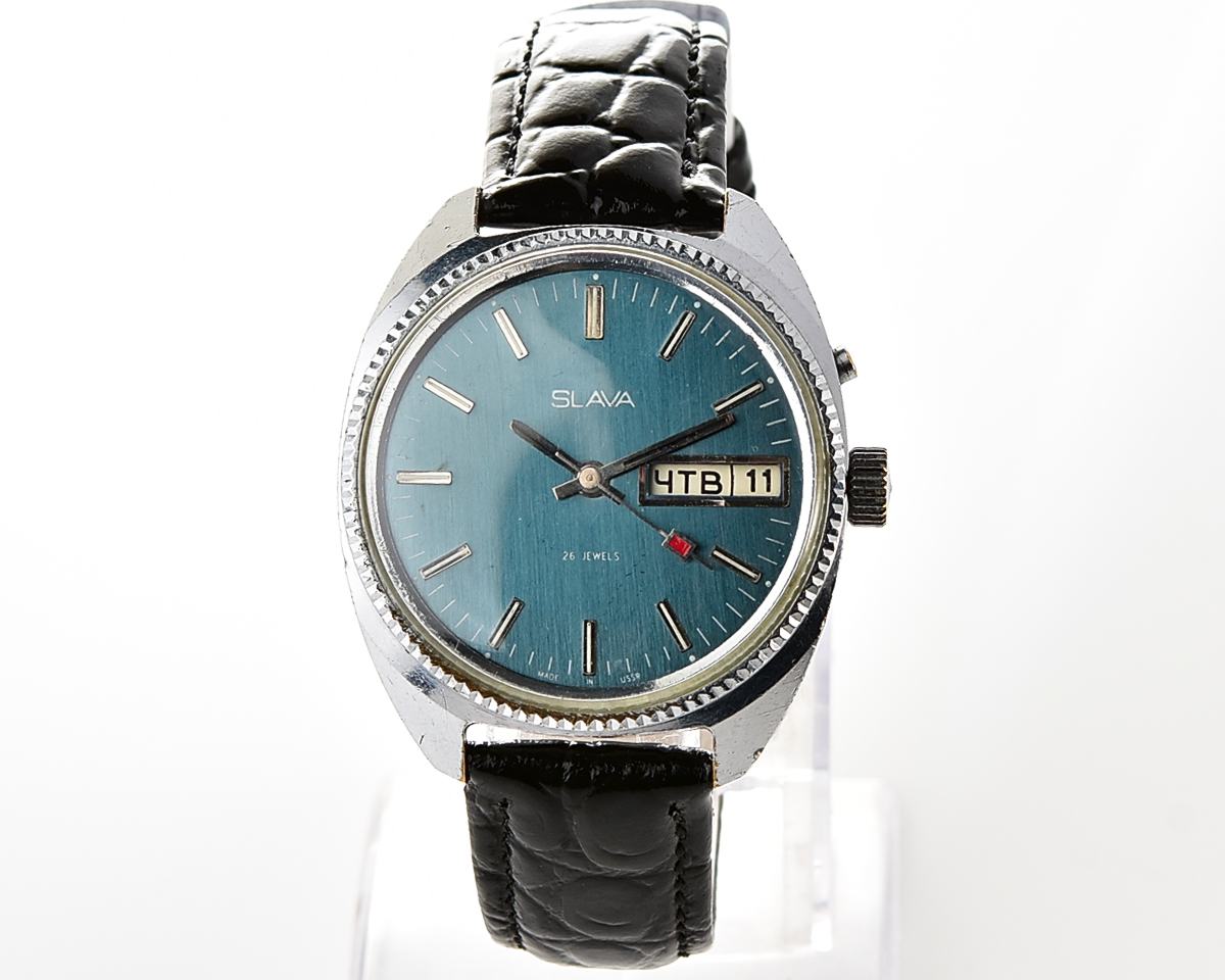 Soviet Slava vintage mechanical wristwatch