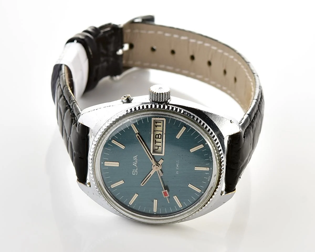 Soviet Slava vintage mechanical wristwatch